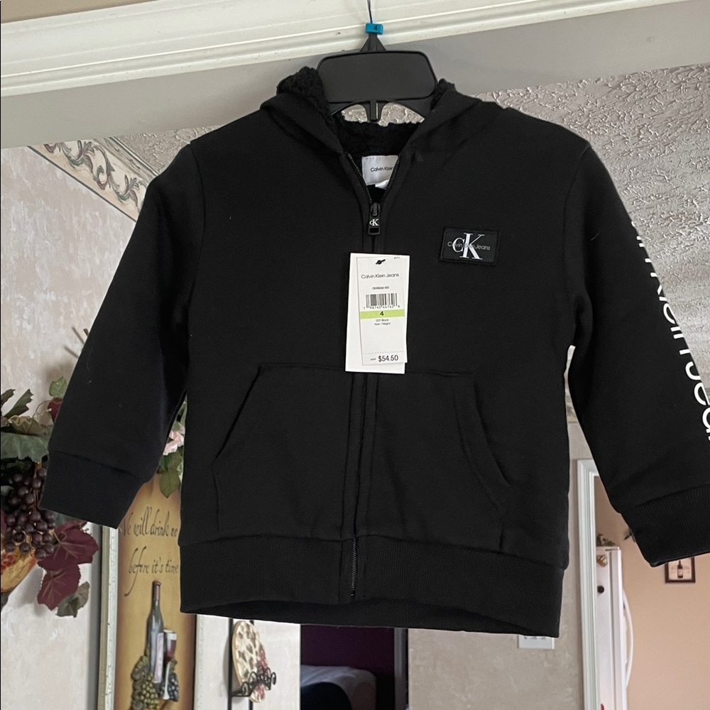 Calvin Klein Kids Black Zip-Up Hoodie